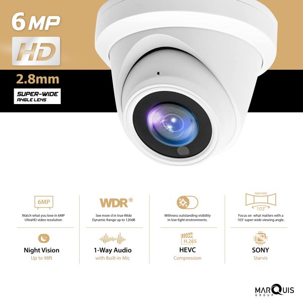 IPC-YT60 Hikvision/Uniview Compatible 6MP IP Turret Camera - Image 2