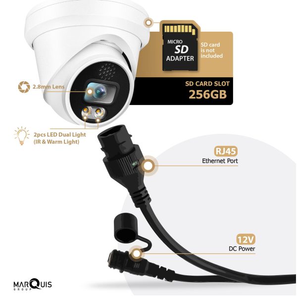 Hikvision/Uniview Compatible IP Turret Camera (6MP)- IPC-DL624 - Image 4